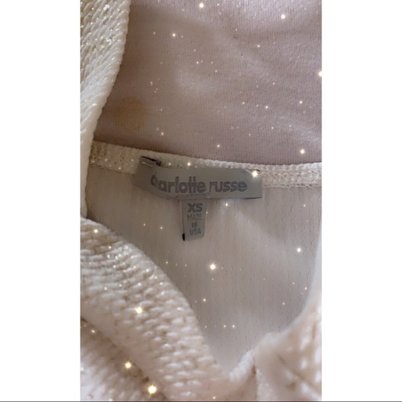 White Elegant Crop Top - Picture 3 of 3